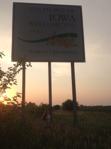 Endless cornfields and a cloudless sunset made for a beautiful setting. 