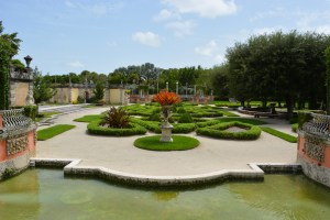 Fountain over Vizcaya Gardens