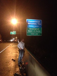 It's about 3am when we got here? I don't recall. I know I wasn't driving though. 