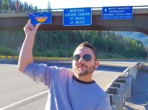 Such a tiny little sign for such a large state! 