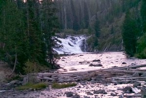 Tucked away as you leave Yellowstone with paved trails that allow for a much closer viewing. 