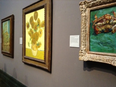 Van Goh's Most Famous: Chair, Sunflowers and Two Crabs