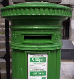 Though the post office signs are small, the mail drops are really hard to miss. Daily collection varies from 4:00 to 5:30pm.